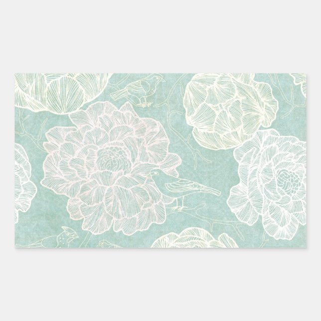 Art Deco in the Spring Rectangular Sticker (Front)
