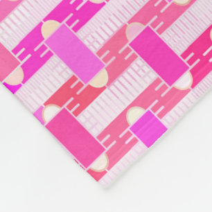 Art Deco industrial chic - pink, fuchsia, orchid Fleece Blanket