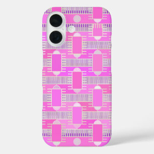 Art Deco industrial chic - pink, mauve iPhone 16 Case