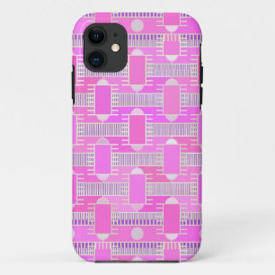 Art Deco industrial chic - pink, mauve iPhone 11 Case