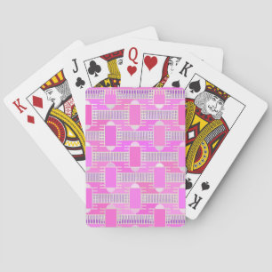 Art Deco industrial chic - pink, mauve Playing Cards