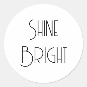 Art Deco Inspirational Quote Poster, Motivational Classic Round Sticker