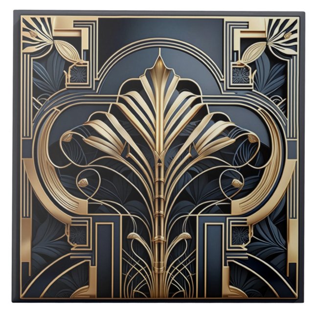 Art Deco-Inspired Ceramic Tiles (Front)
