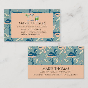 Art Deco inspired Flamingo  Business Card
