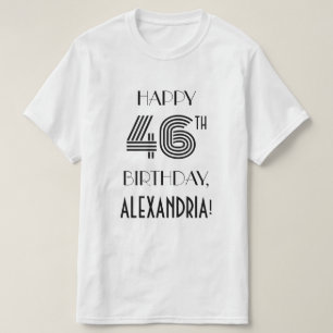 Art Deco Inspired Look 46th Birthday Party Shirt