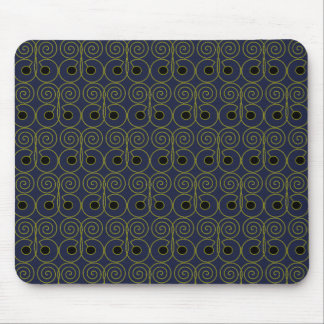 Art Deco Inspired Spiral Motif Mouse Pad
