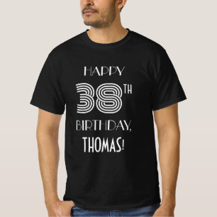 Art Deco Inspired Style 38th Birthday Party Shirt
