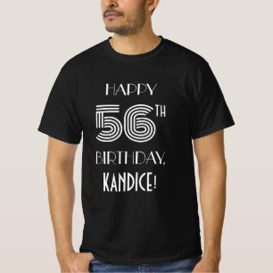 Art Deco Inspired Style 56th Birthday Party Shirt