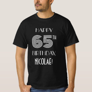 Art Deco Inspired Style 65th Birthday Party Shirt