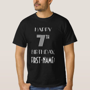 Art Deco Inspired Style 7th Birthday Party Shirt