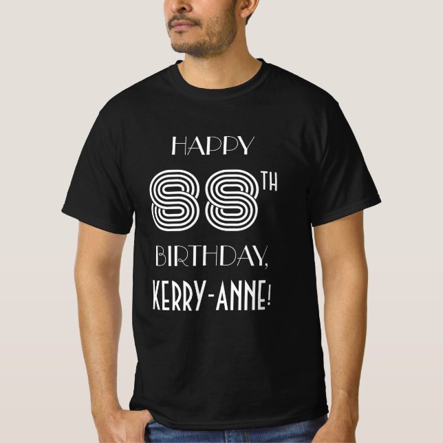 Art Deco Inspired Style 88th Birthday Party Shirt (Front)