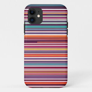 Art Deco Inspired Vertical Stripe Pattern iPhone 11 Case