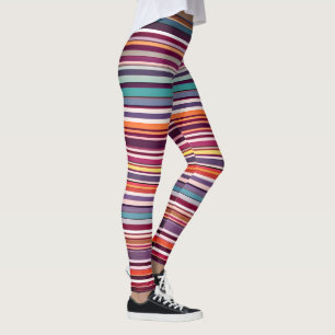 Art Deco Inspired Vertical Stripe Pattern Leggings