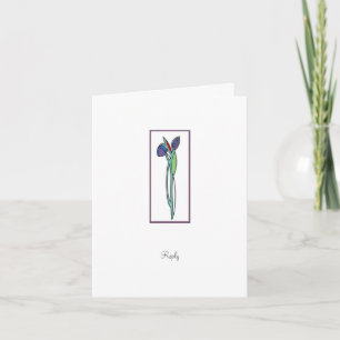 Art Deco Iris 2 - Reply Card
