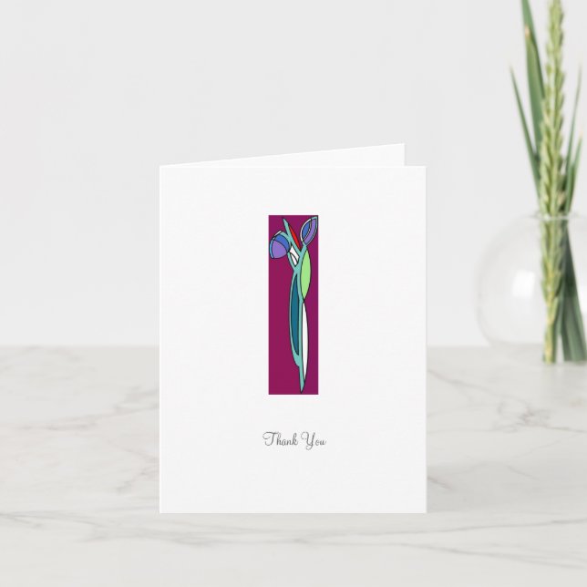 Art Deco Iris - Thank You card (Front)