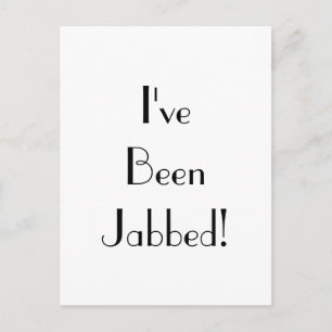 Art Deco Jabbed Vaccination Typography Postcard