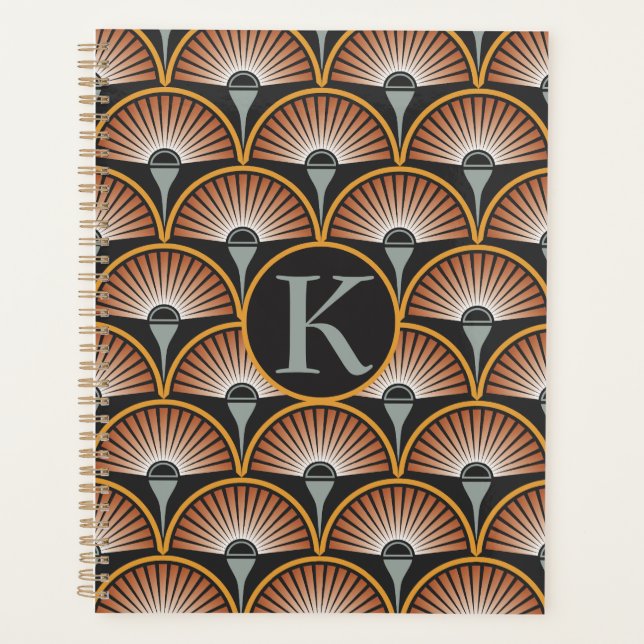 Art Deco Jazz Age Sunset Jukebox Planner (Front)