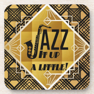 Art deco jazz coaster