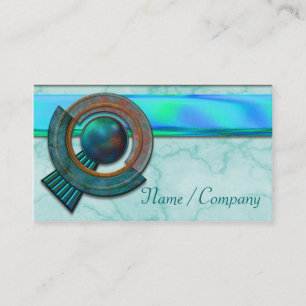 Art Deco Jewels Blue Business Card