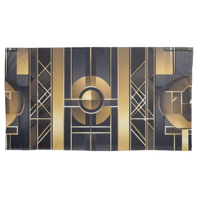 Art Deco King Pair Pillowcase (Front-Left)