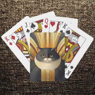Art Deco Kitty Playing Cards