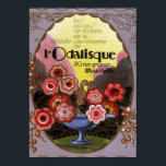 Art Deco Label Odalisque Toilette Poster<br><div class="desc">Lovely art nouveau label in lavender and other spring colours. Perfume,  cologne,  toilette water.</div>