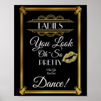 Art Deco ladies bathroom  poster