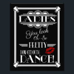 art deco, ladies Bathroom sign, wedding sign<br><div class="desc">wedding sign</div>