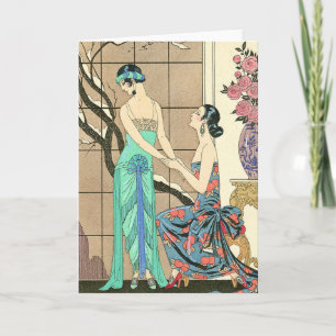 Art Deco Ladies By the Window Greeting Card