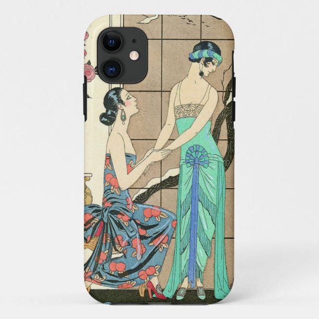 Art Deco Ladies By the Window iPhone Case (Back)