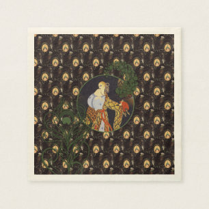 Art Deco ladies Cocktail Paper Napkins