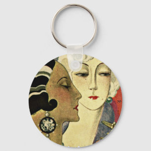 Art Deco Ladies Key Ring