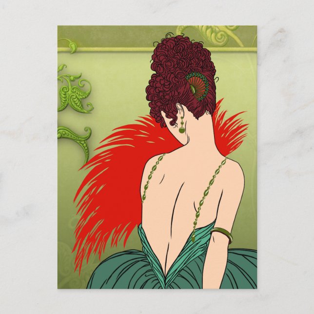 Art Deco Lady - BIANCA: Christmas Past Postcard (Front)