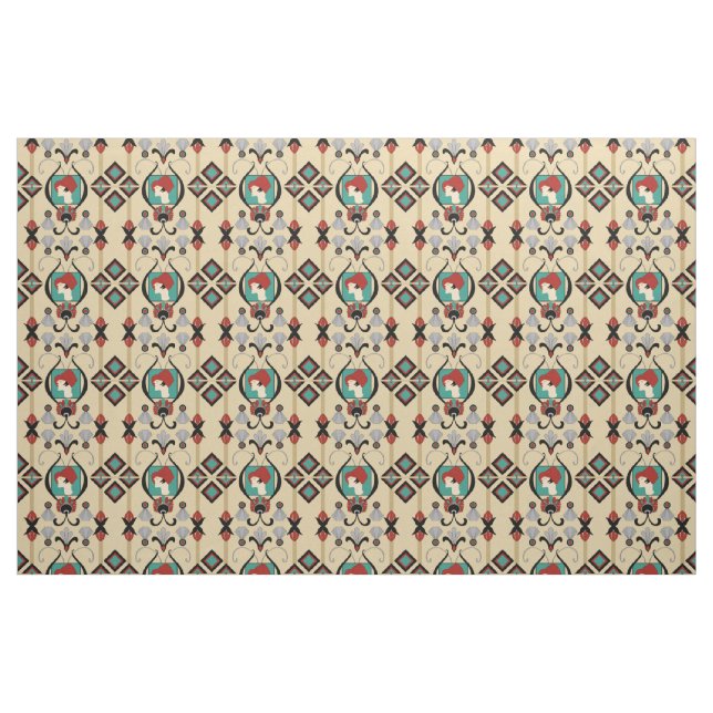 Art Deco Lady Fabric (Fat Quarter)
