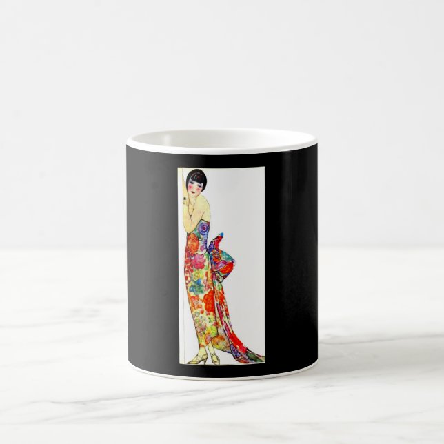 Art Deco Lady in formal Gown Coffee Mug (Center)
