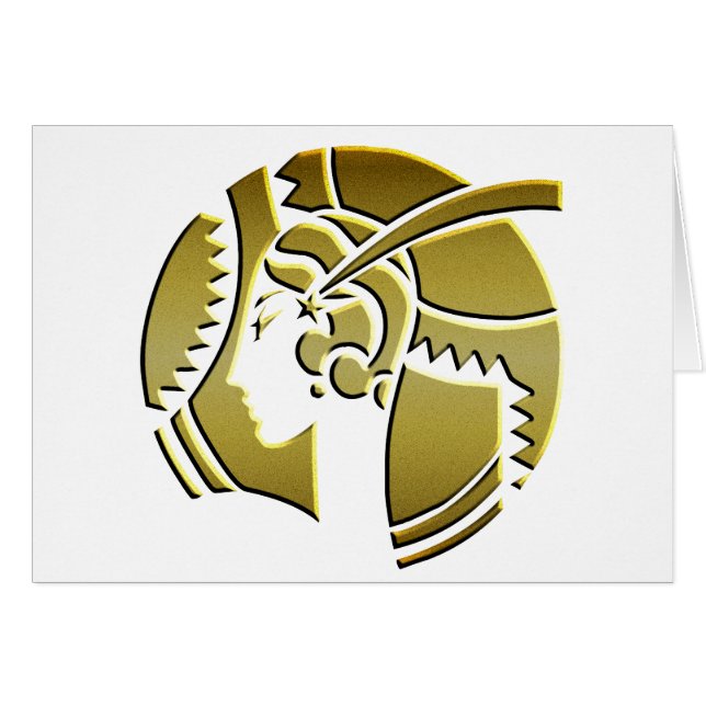 Art Deco Lady in Gold (Front Horizontal)