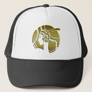 Art Deco Lady in Gold Trucker Hat