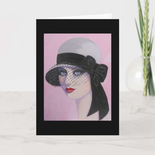 Art Deco, Lady of Elegance, note card (Front)