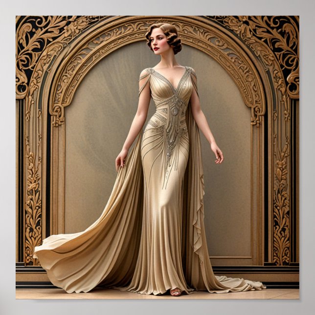 Art Deco Lady Poster (Front)