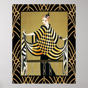Art Deco Lady Poster