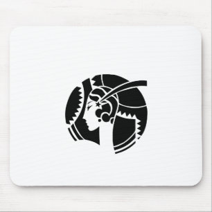Art Deco Lady Silhouette Geometric Vintage Mouse Pad