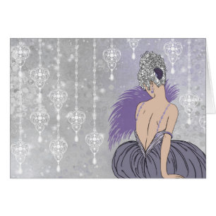 Art Deco Lady with Jewels - BIANCA: Mauve and More