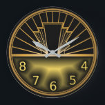 Art Deco Large Clock<br><div class="desc">Great Art Deco clock design. You will love it like others. Be free to use this design for other product you like or to customise and add your text. Follow me for more. Thank you. Have a nice day.</div>