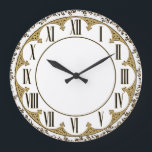 Art Deco Large Clock<br><div class="desc">Great clock design. You will love it like others. Be free to use this design for other product you like or to customize and add your text. Follow me for more. Thank you. Have a nice day.</div>