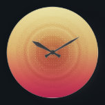 Art Deco Large Clock<br><div class="desc">Stylish art deco design clock in tones of red and yellow. Add a pop of colour to your home with this eye-catching clock. The yellow,  red,  and abstract pattern is sure to make a statement. Add a touch of personality to your home décor!</div>