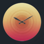 Art Deco Large Clock<br><div class="desc">Stylish art deco design clock in tones of red and yellow. Add a pop of colour to your home with this eye-catching clock. The yellow,  red,  and abstract pattern is sure to make a statement. Add a touch of personality to your home décor!</div>