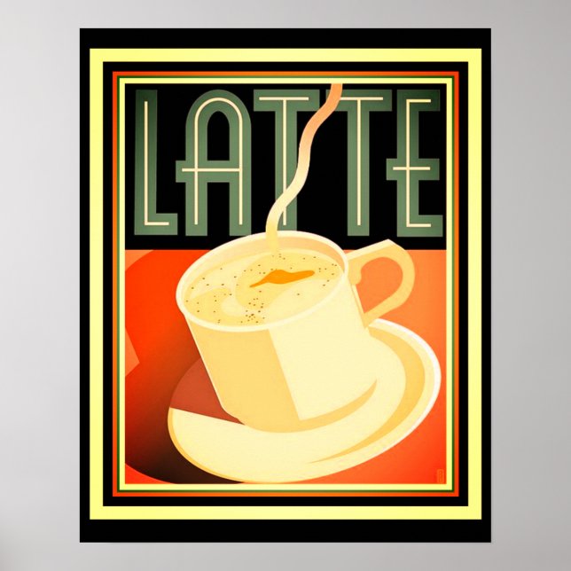 Art Deco Latte Poster 16 x 20 (Front)