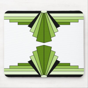 Art Deco Layers in Limes Mouse Pad