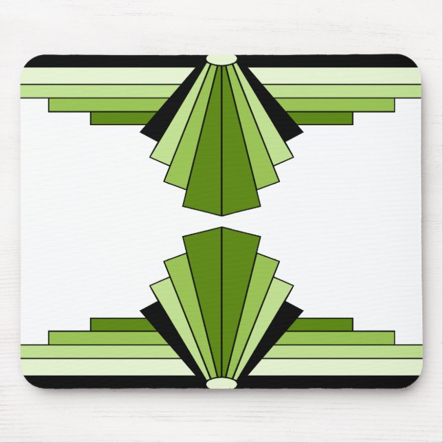 Art Deco Layers in Limes Mouse Pad (Front)