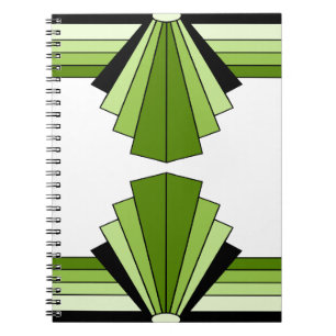 Art Deco Layers in Limes Notebook